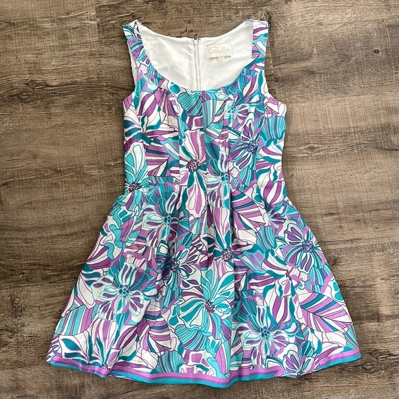 Pappagallo Dress, Bahama Blue Multi - Picture 2 of 9